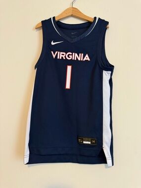 Nike youth Virginia Navy Basketball Jersey (Size M)